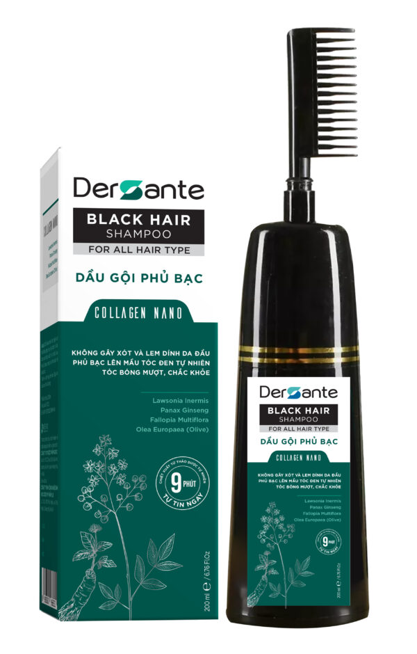 Dersante Black hair shampoo - Dầu gội phủ bạc (chai 200ml) - Keiko Pharma